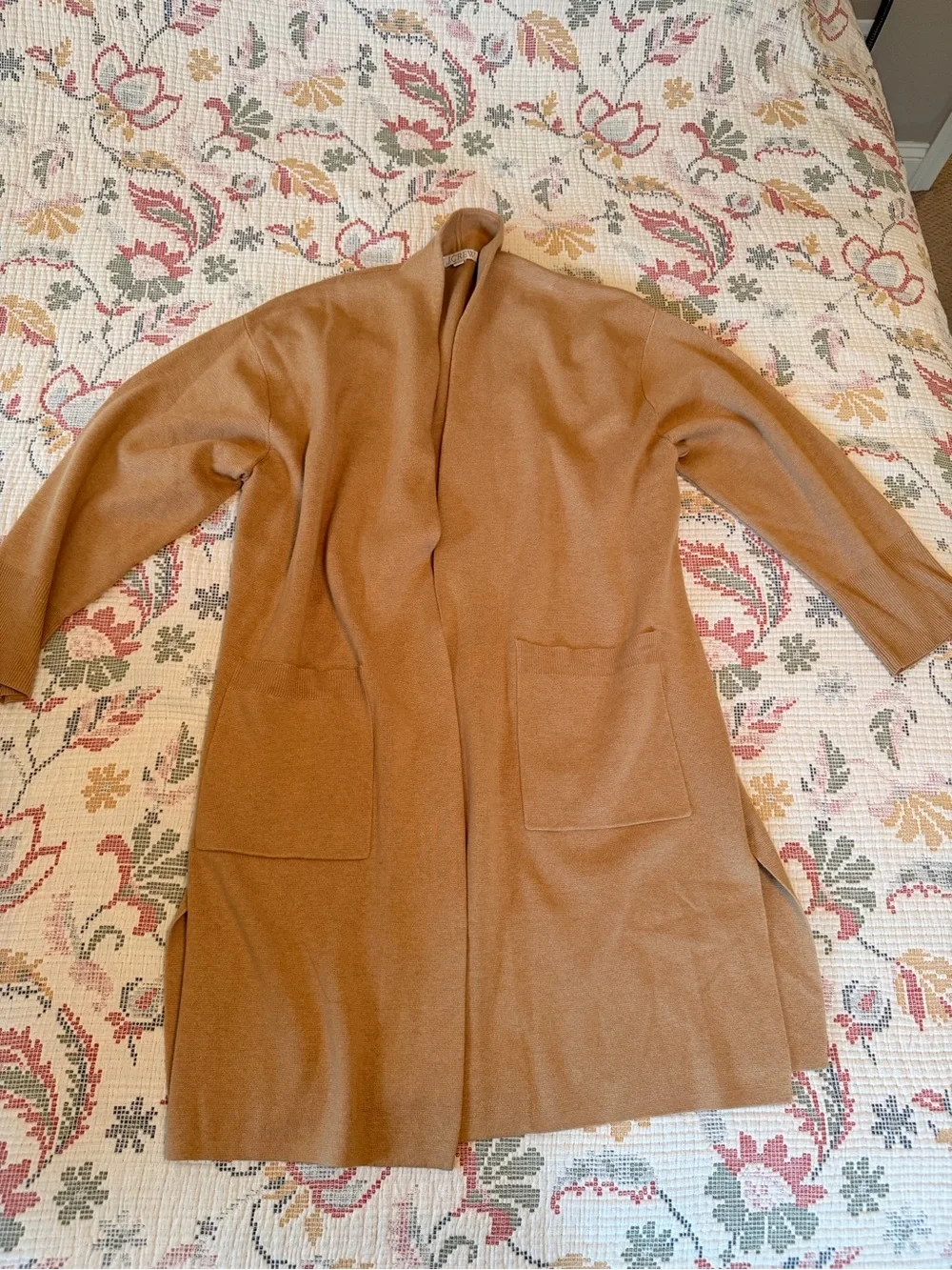 J. Crew Long sweater blazer with side slits - Hthr Khaki